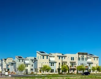 Cannery housing development with SunPower solar panels in Davis, CA USA