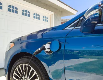 electric car being charged