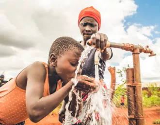 Water Mission well in action