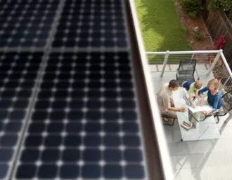 solar panels on rooftop of Italian home
