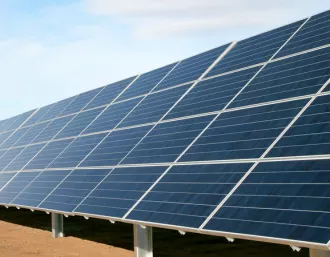 ground mount solar panel array