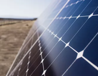 close up view of a SunPower solar panel