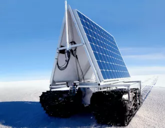 GROVER machine powered by solar panels