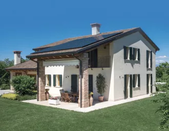 Italian home with rooftop solar panels
