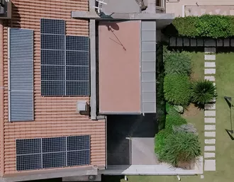 solar panels on a residential home roof