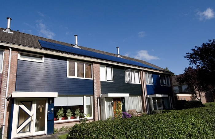 zonnepanelen op huis in Nederland